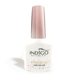 Indigo Matte Top Coat PRINCESS 7ml z brokatem