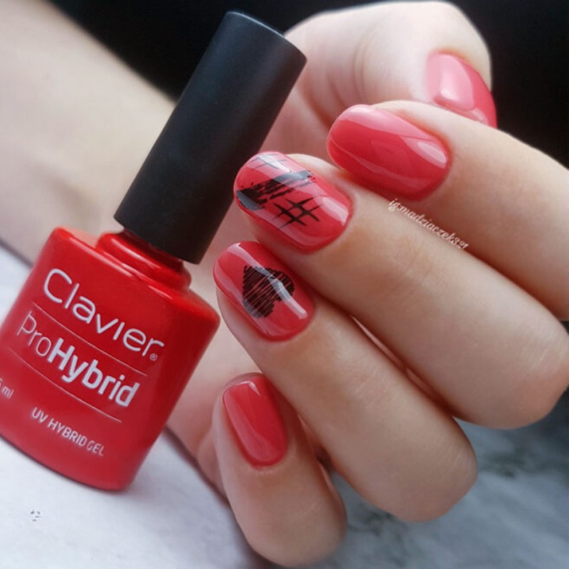 WYPRZEDAŻ CLAVIER Lakier Hybrydowy ProHybrid 085 Be Mine 7,5ml