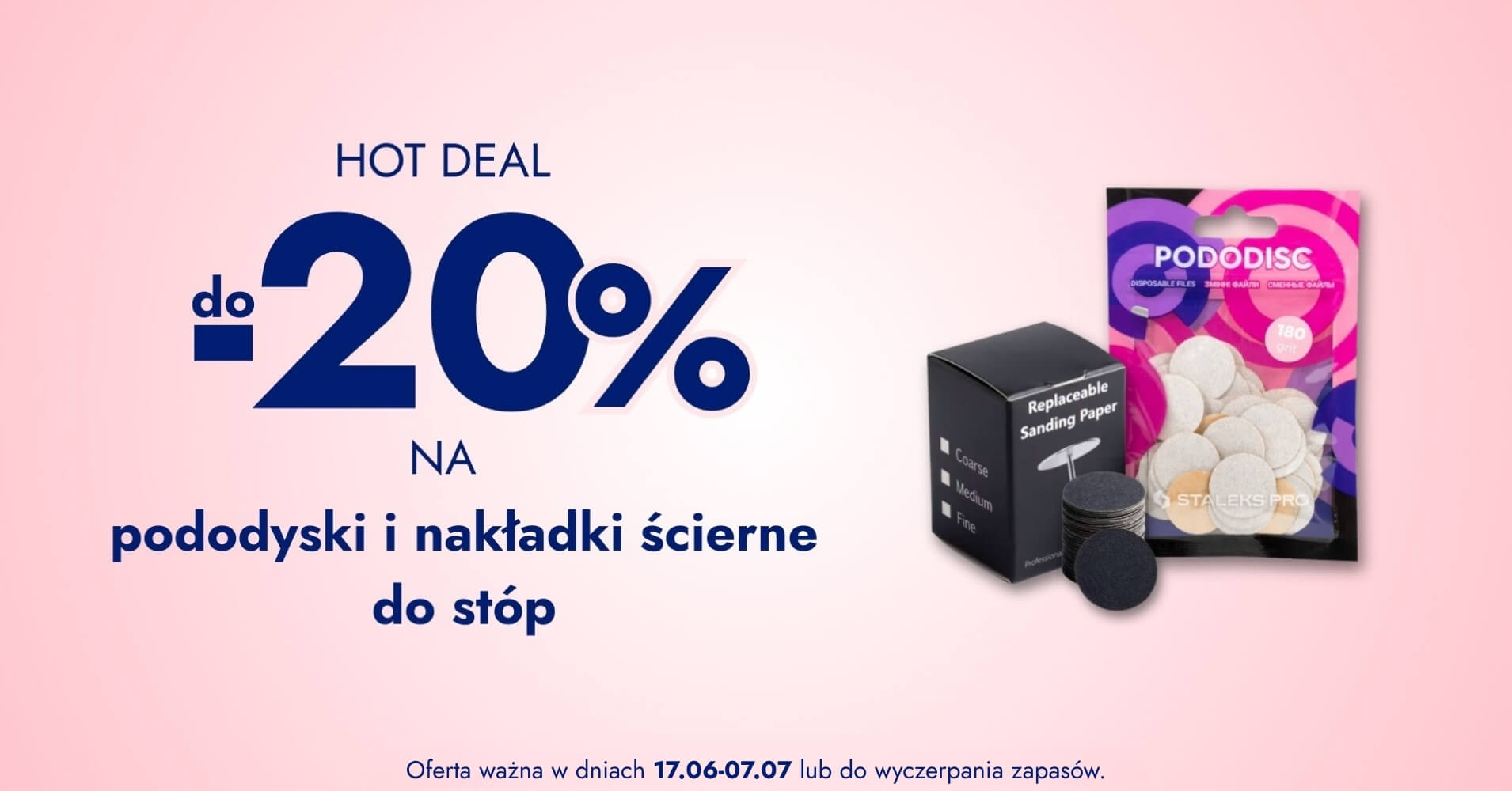 do -20% na pododyski i nakładki ścierne do stóp