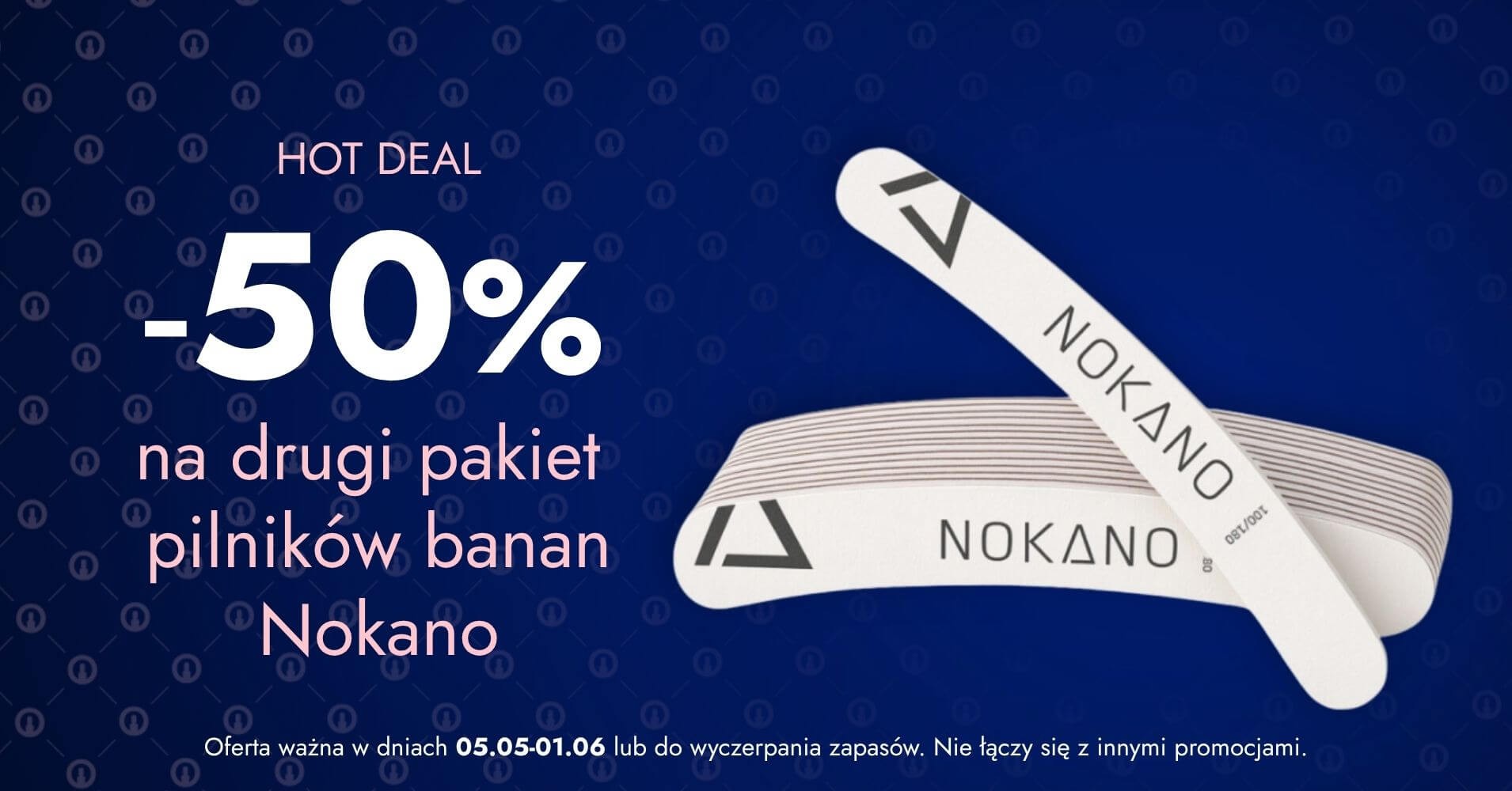 -50% na drugi pakiet pilników banan Nokano