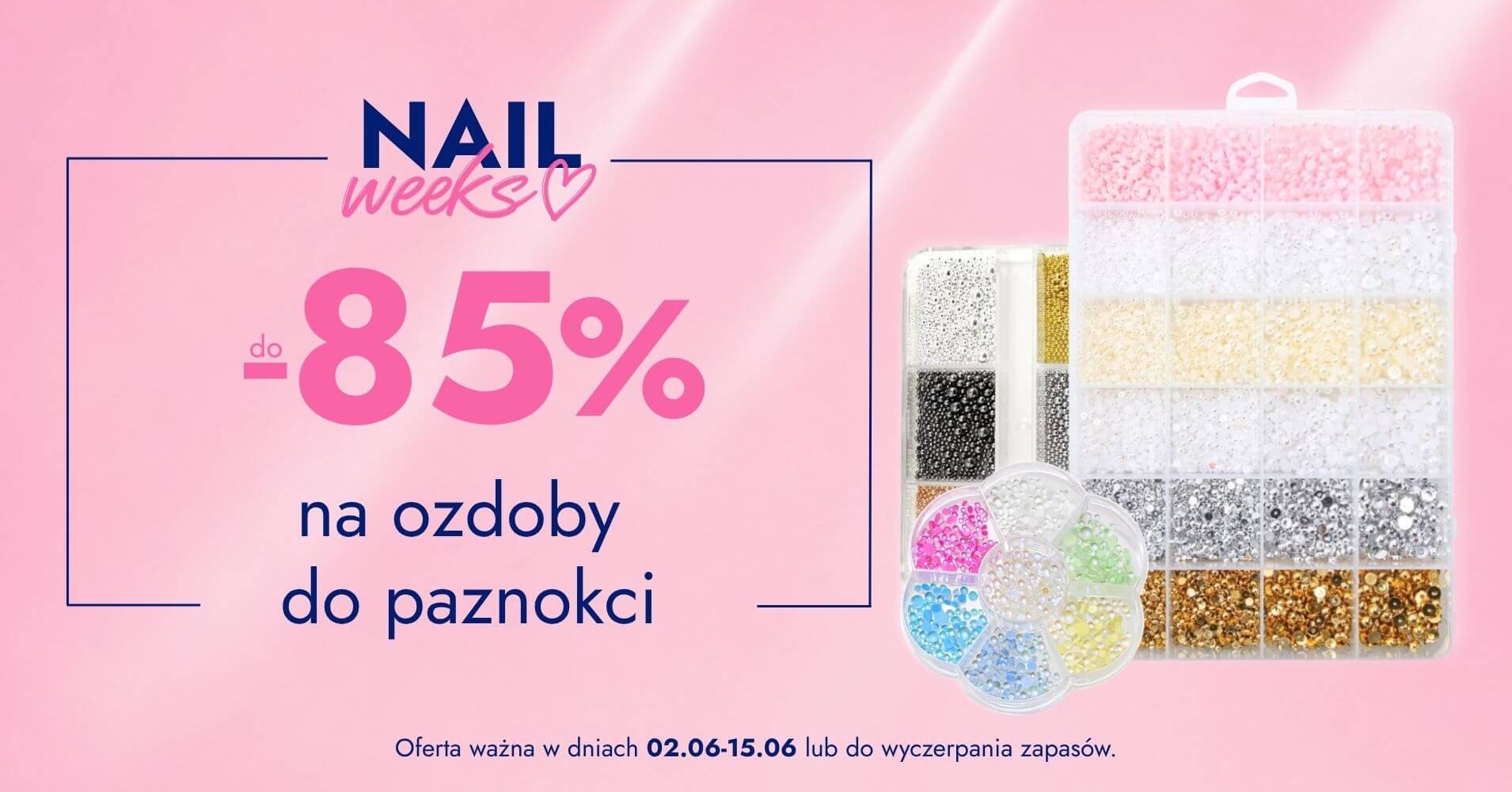 do -85% na ozdoby do paznokci