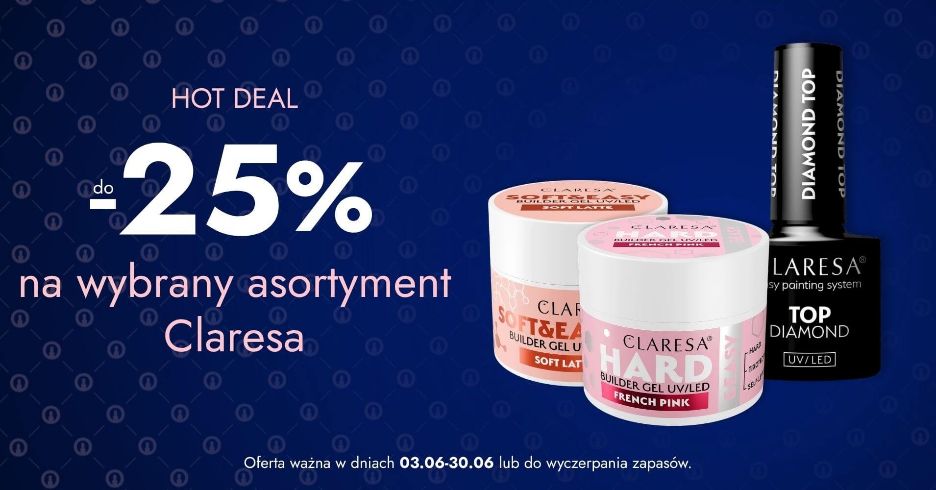 do -25% na wybrany asortyment Claresa