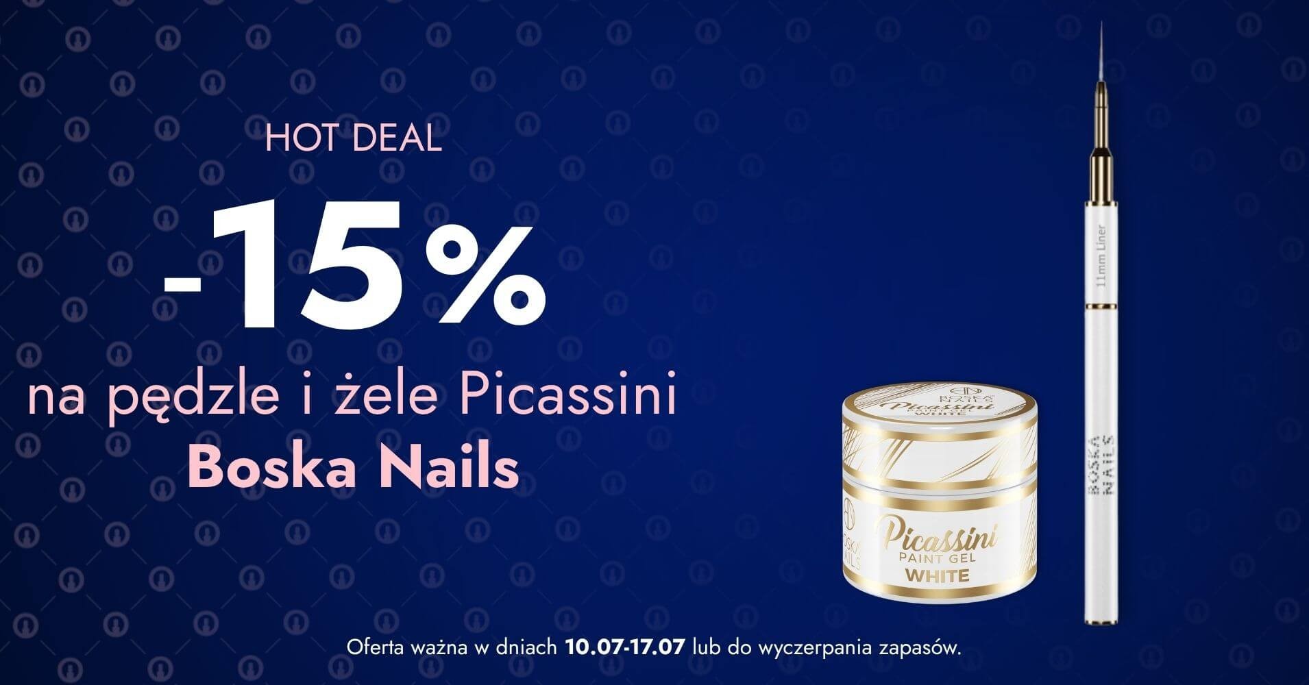 -15% na Picassini Paint Gel i pędzle Boska Nails