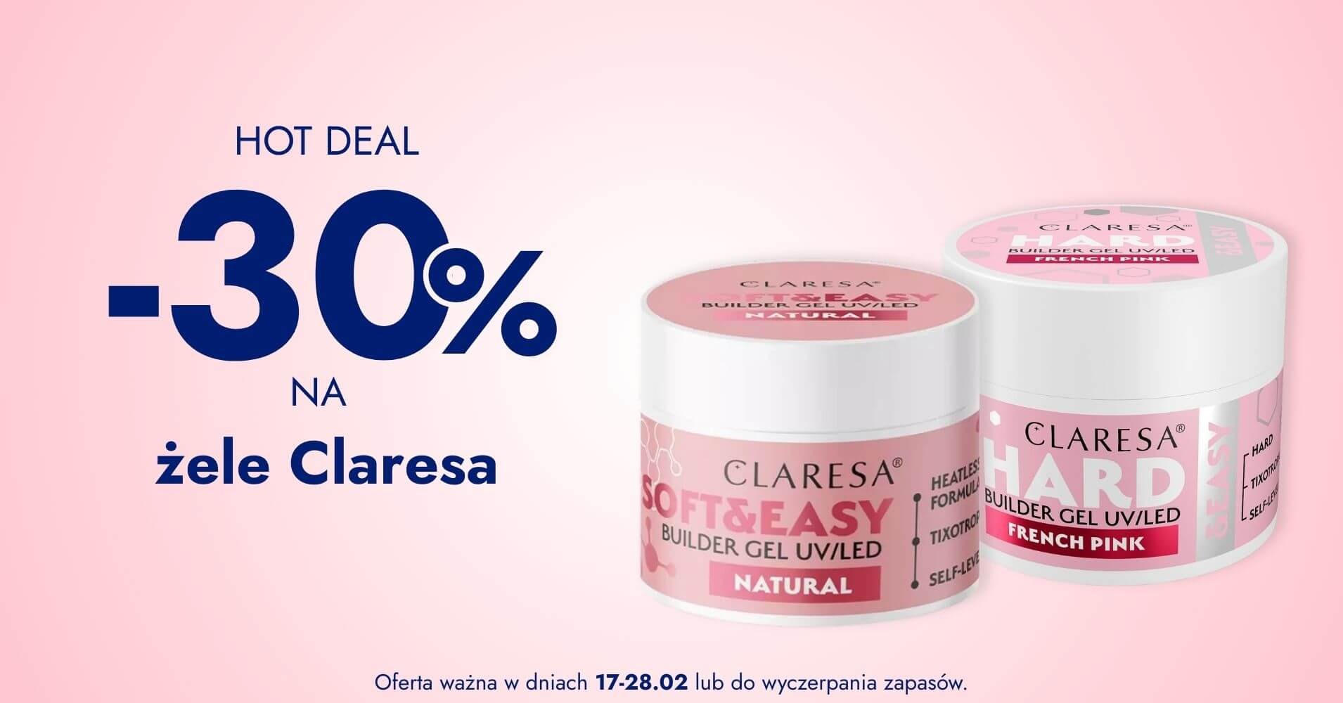 -30% na żele Claresa