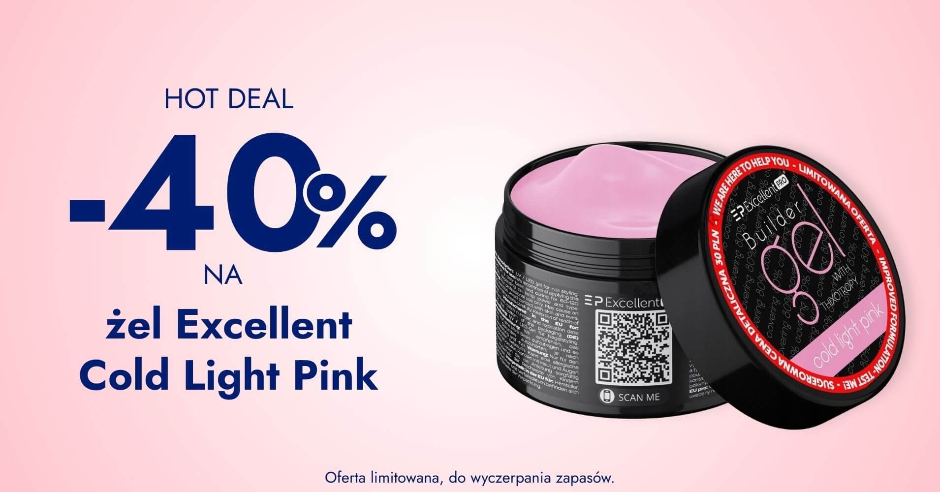 -40% na żel Excellent Cold Light Pink