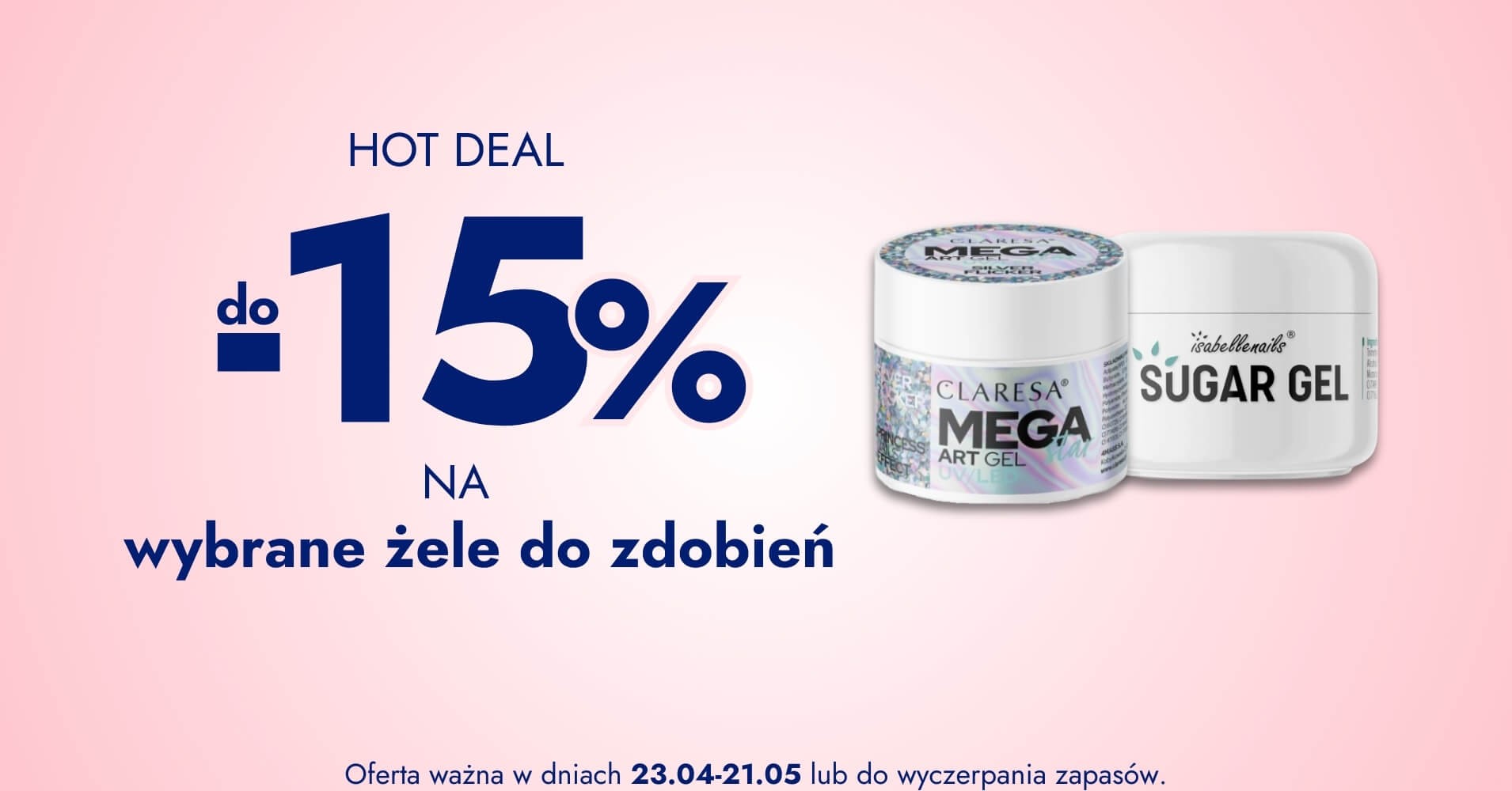 do -15% na wybrane żele do zdobień