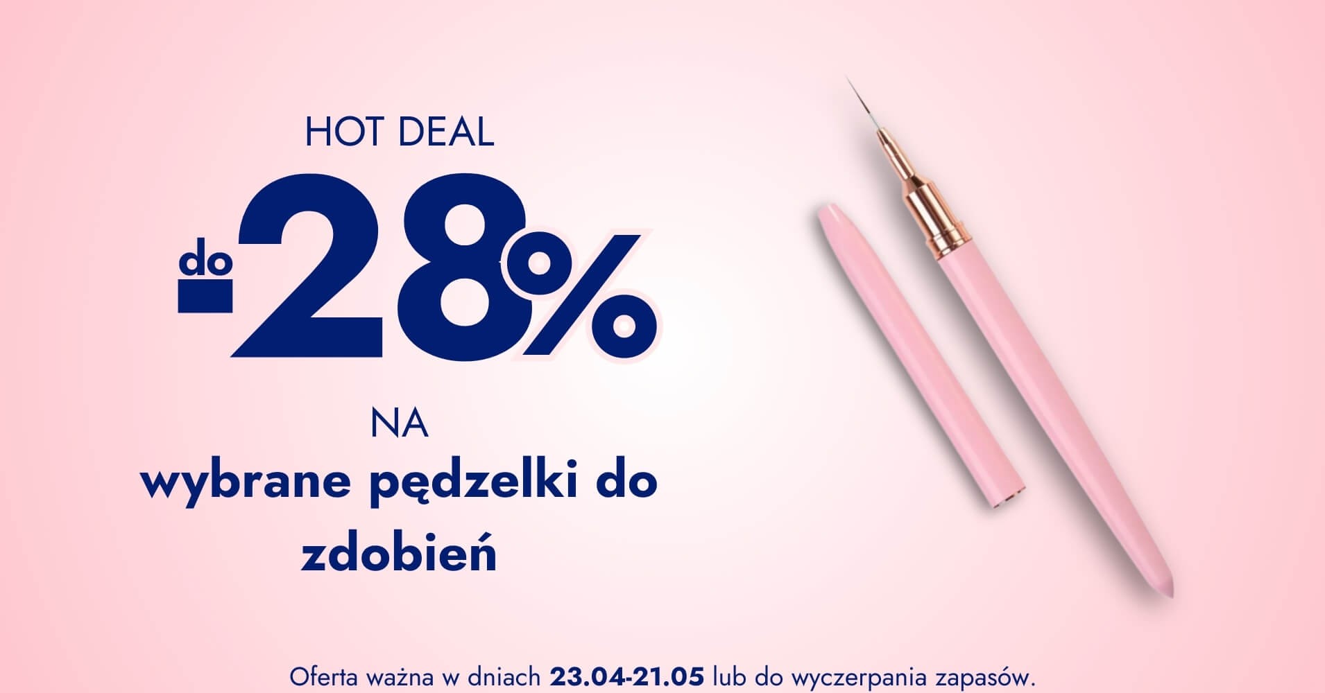 do -28% na wybrane pędzelki do zdobień