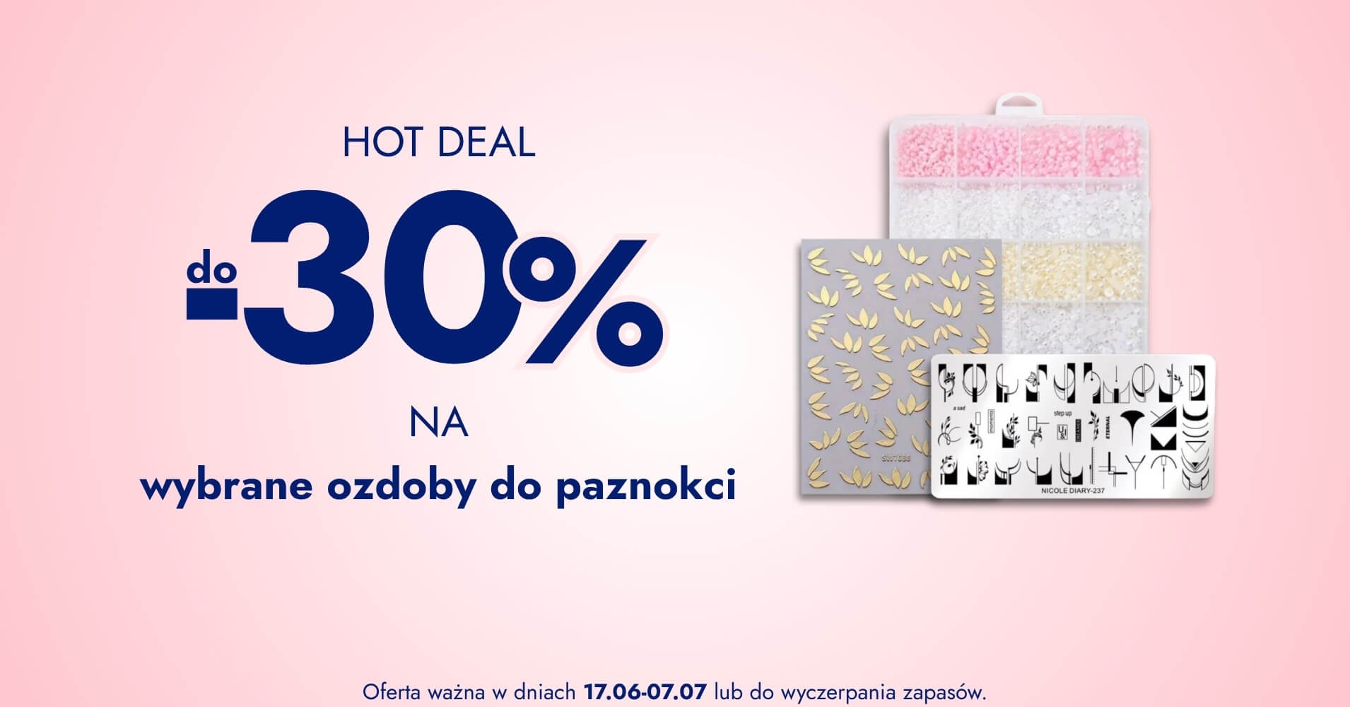 do -30% na wybrane ozdoby do paznokci