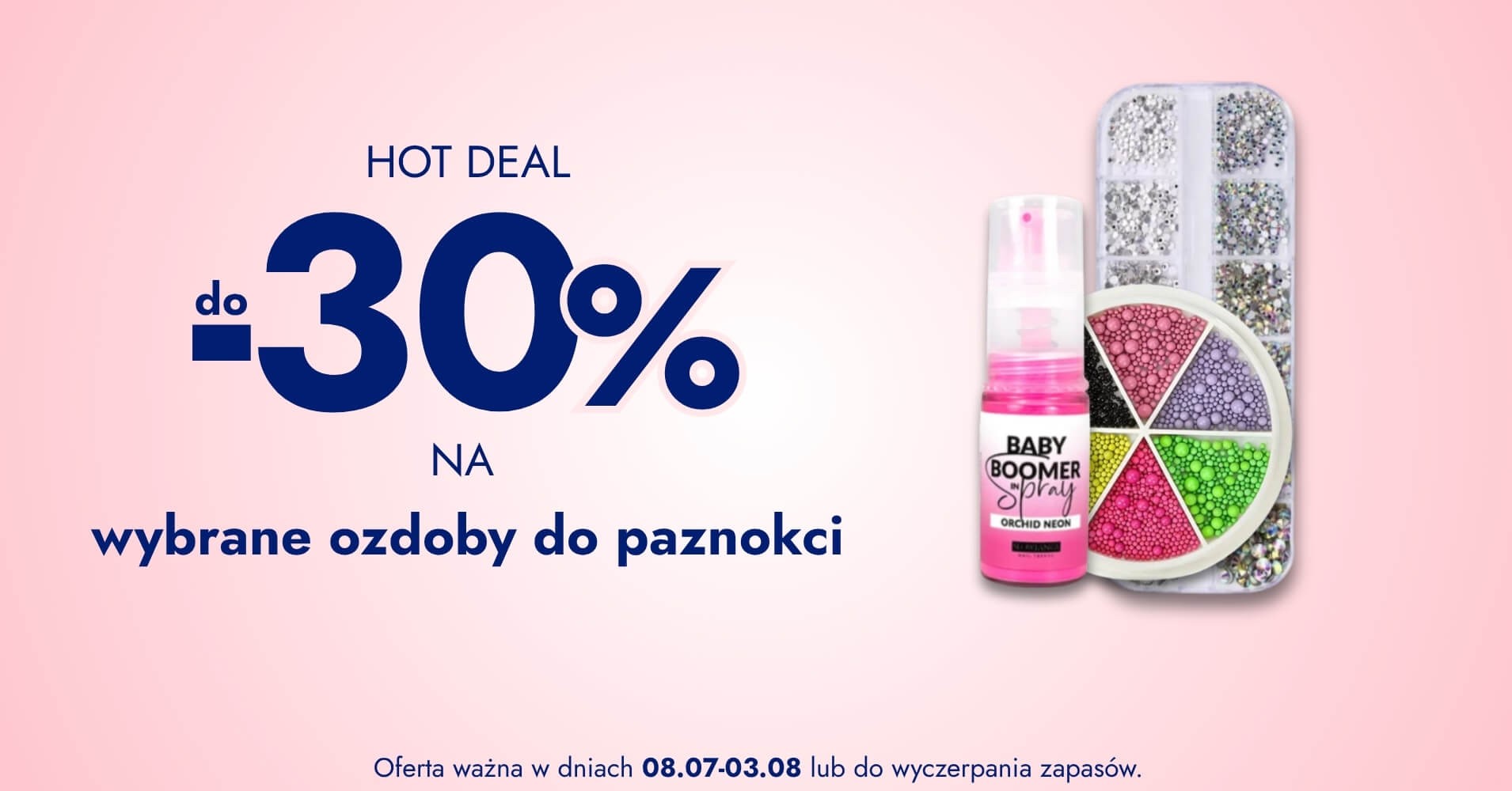 do -30% na wybrane ozdoby do paznokci