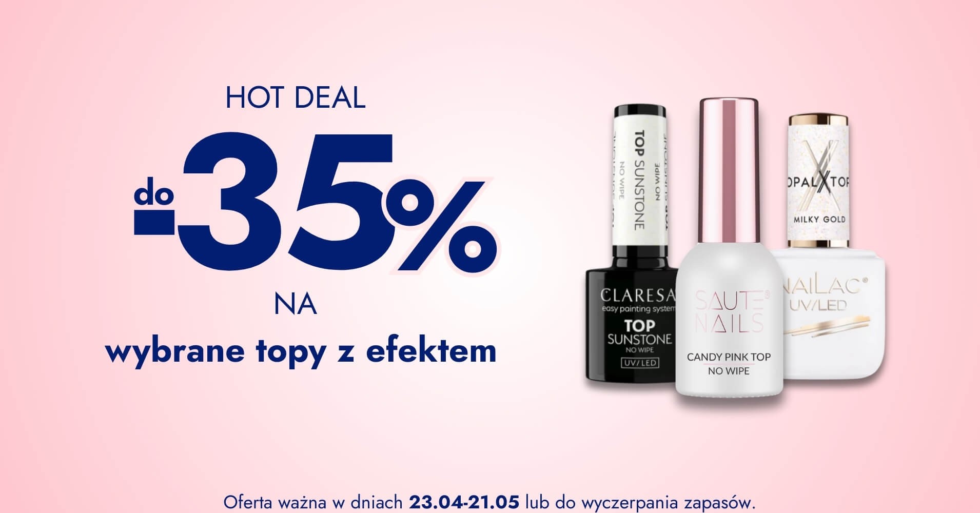 do -35% na wybrane topy z efektem