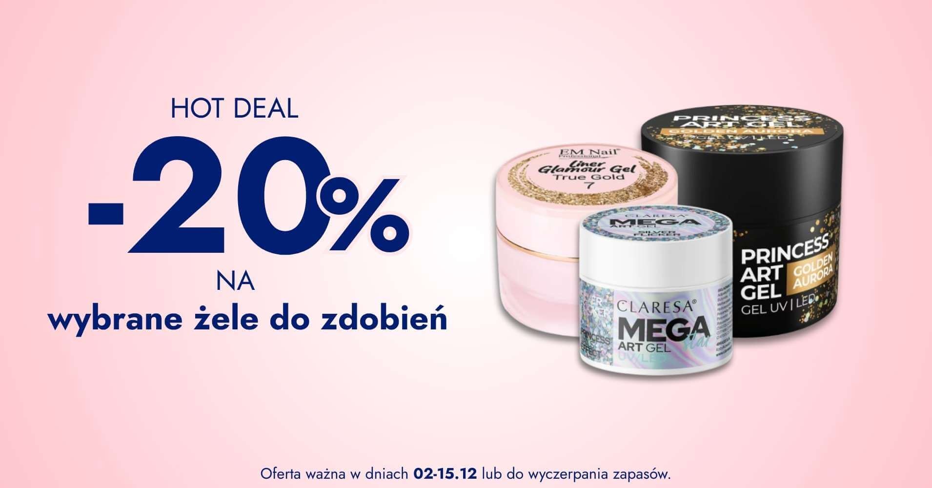 -20% na wybrane żele do zdobień