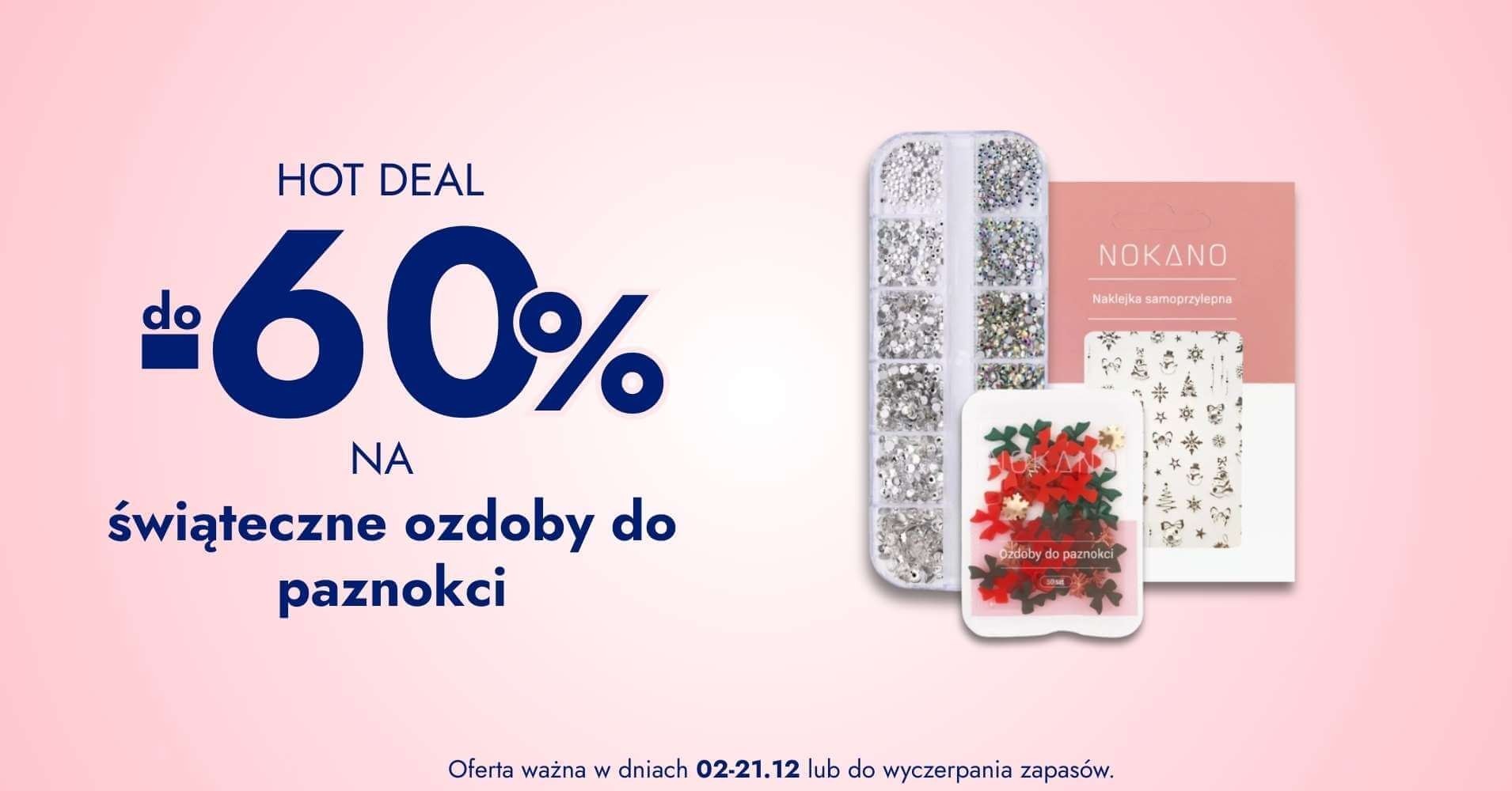 do -60% na świąteczne ozdoby do paznokci