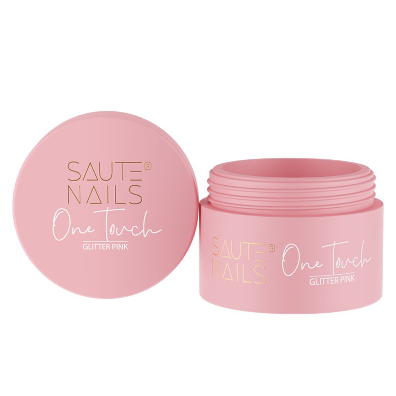 Saute Nails Żel One Touch Glitter Pink 30 g