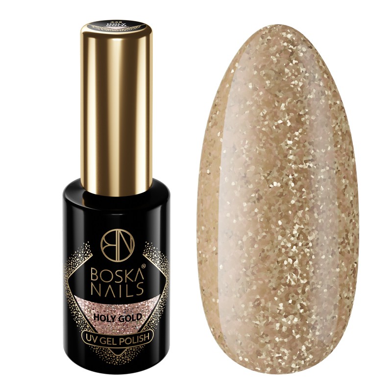 Boska Nails Lakier Hybrydowy Kolekcja Special Time 445 Holy Gold 6ml
