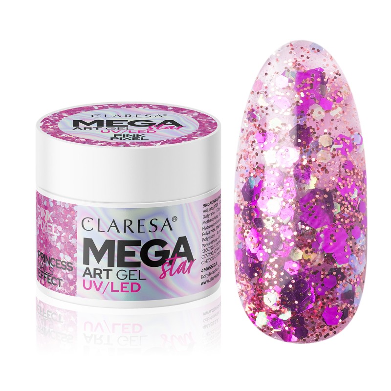 Claresa Żel Do Zdobień MegaStar Art Gel 10g Pink Pixel