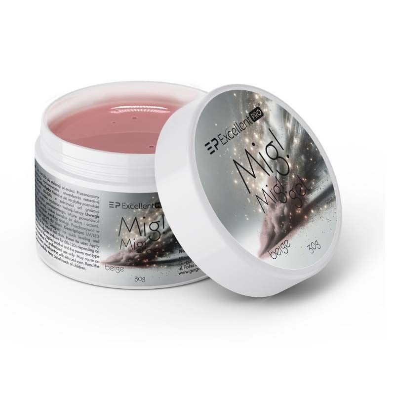 Excellent PRO Żel Do Paznokci Mig! Mig! Gel Beige 30g