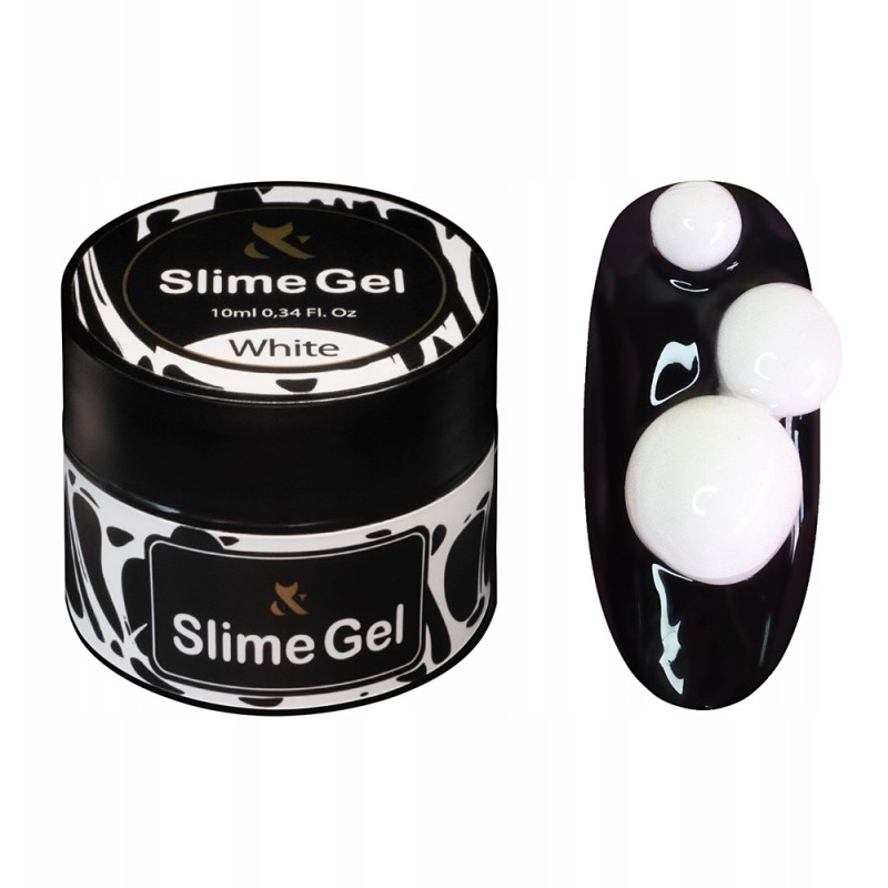 F.O.X Żel Do Zdobień 3D Slime Gel White 10ml