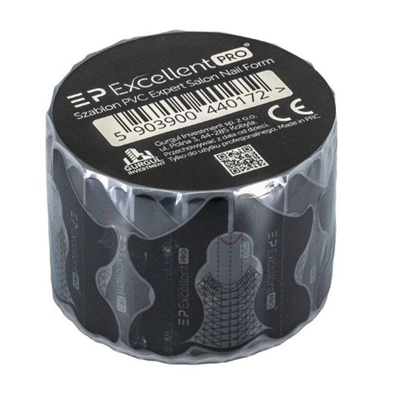 Excellent PRO Szablon PVC Expert Salon Nail Form 500 Sztuk