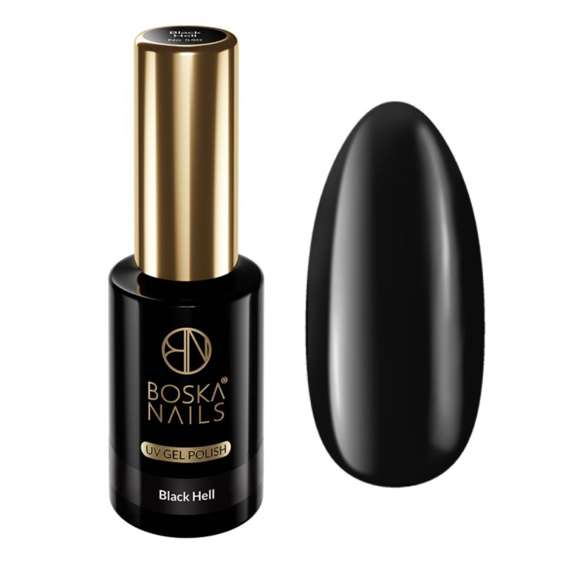 Boska Nails Lakier Hybrydowy Black Hell 10ml 550