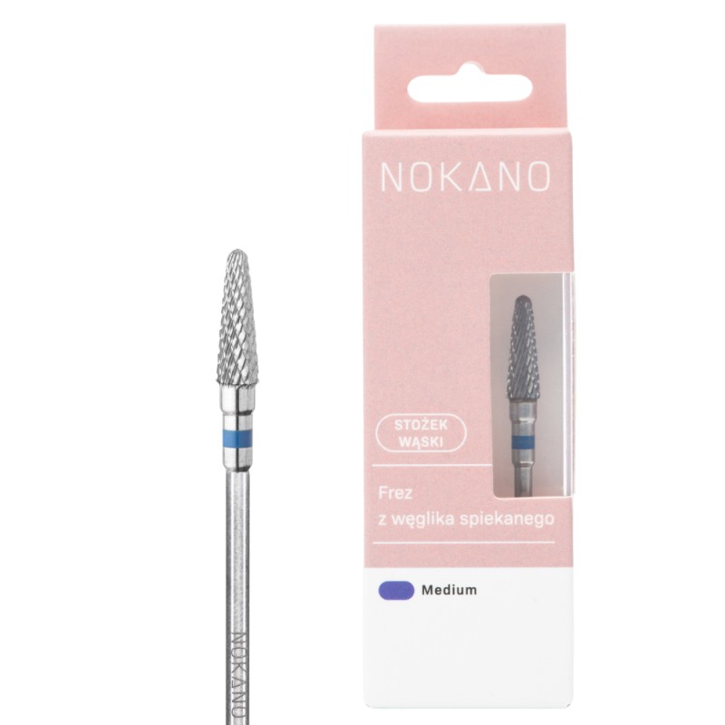 NOKANO Frez z Węglika Spiekanego Stożek Wąski Medium