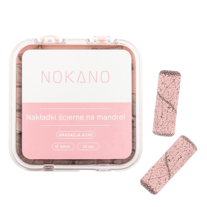 NOKANO Nakładki Ścierne Mini 3mm Gradacja 240 50 Sztuk