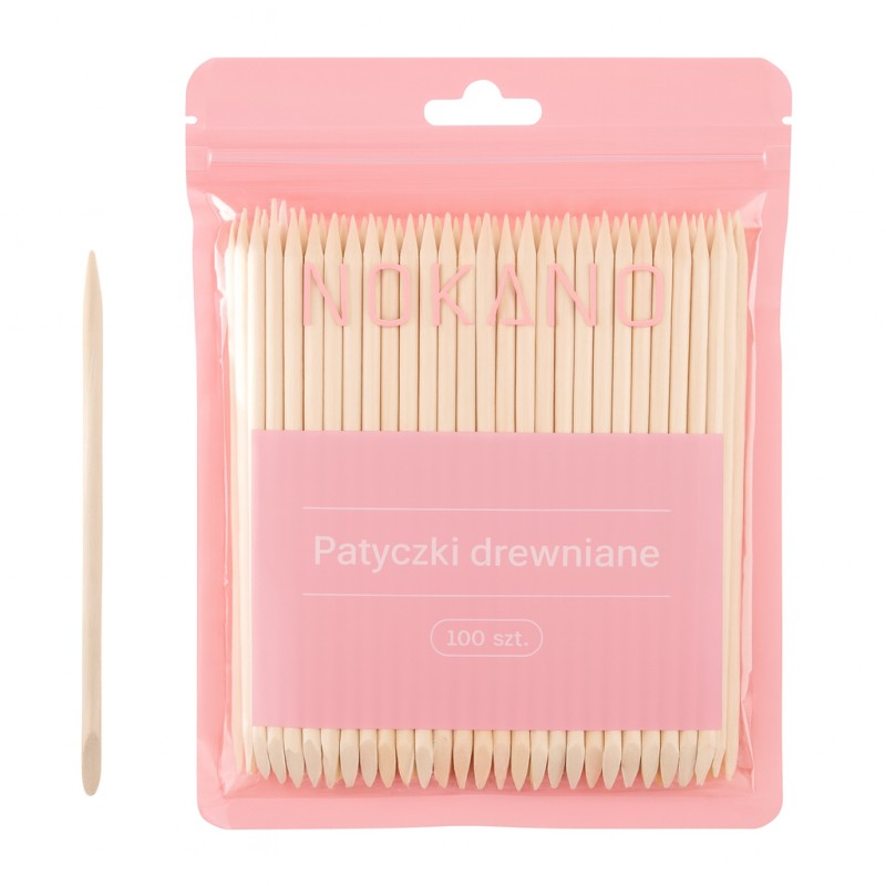 NOKANO Patyczki Drewniane Do Manicure 100 szt.
