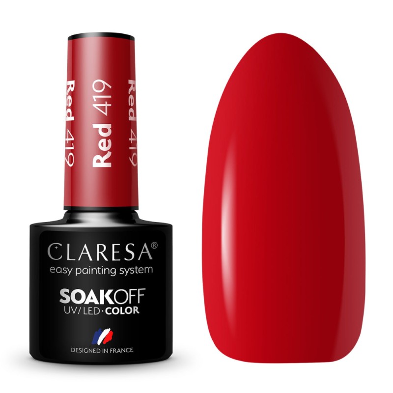 Claresa Lakier Hybrydowy Red nr 419 5 ml