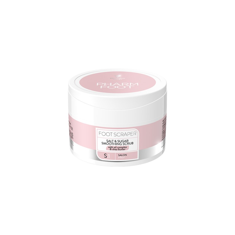 PHARM FOOT Foot Scraper Wygładzający Peeling Solno-Cukrowy Do Stóp Z Kompleksem Olejków I Masłem Shea 200g