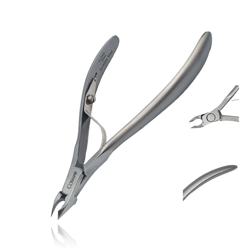 Cążki do skórek srebrne pojedyńcza sprężyna 3mm, dł.10 cm