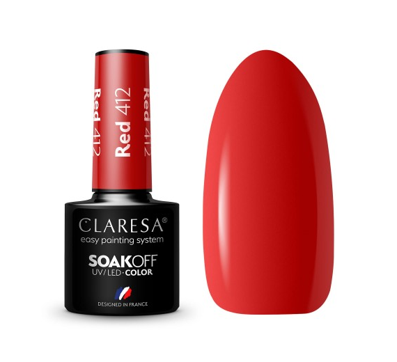 Claresa Lakier Hybrydowy Red nr 412 5ml