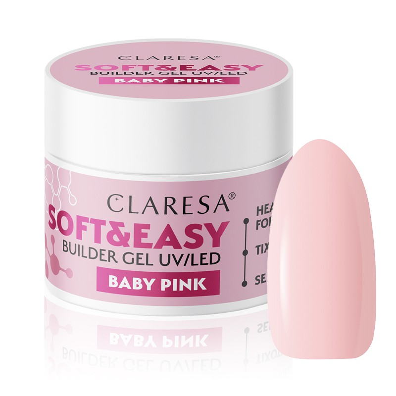 Claresa Żel Budujący Soft&Easy Baby Pink 12 g