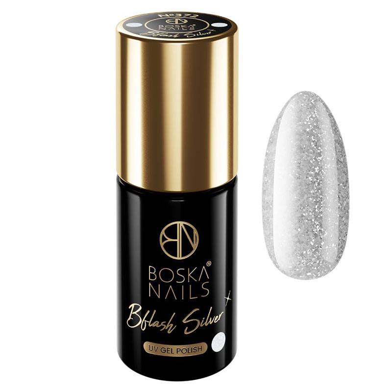 Boska Nails Lakier Hybrydowy 372 BFlash Silver 6 ml